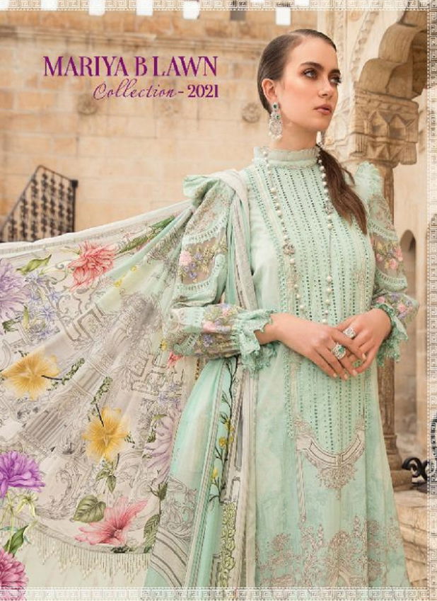 Shree Mariya B Lawn Latest Print With Exclusive Embroidery Pakistani Salwar Suit Collection